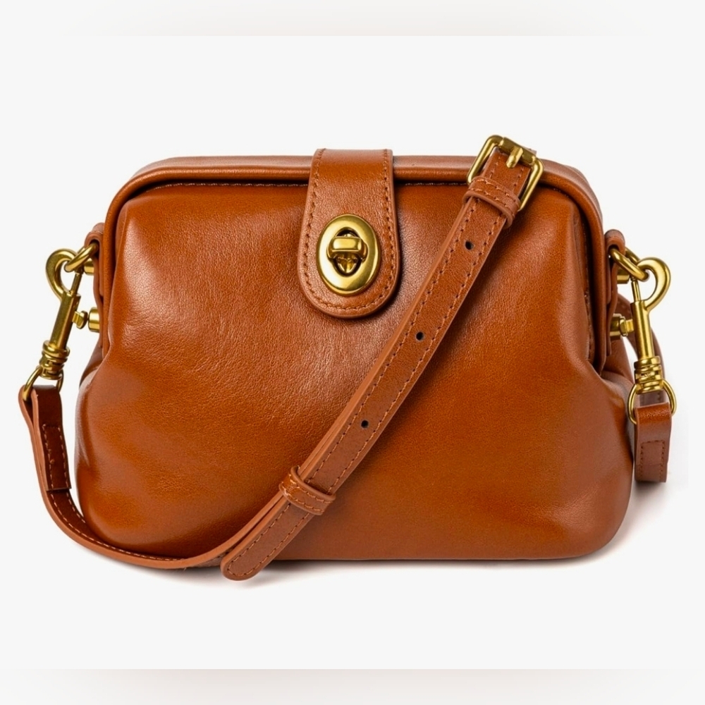 NIB Genuine Leather Shoulder Crossbody Bag Purse Handbag Satchel Doctor